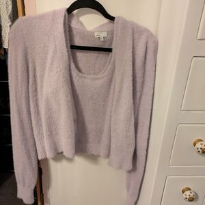 Lavender Top And Cardigan 🪻